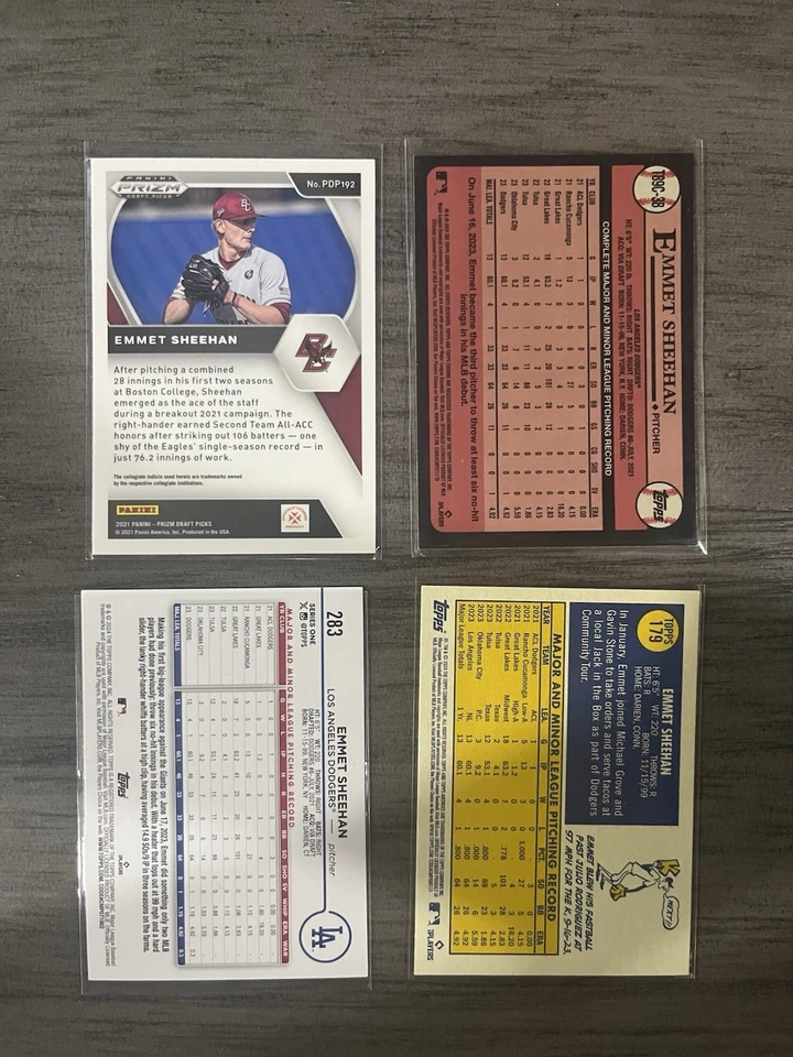 Emmet Sheehan RC Lot #283/T89C-38/179/PDP192 2024 Topps Chrome/Series 1/Archives - Image 2 of 2