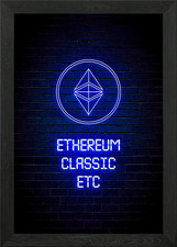 Ethereum Classic ETC Framed Wall Art Poster Canvas Print Picture