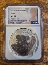 2026P NGC MS69 - Australia S$1 Koala Coin
