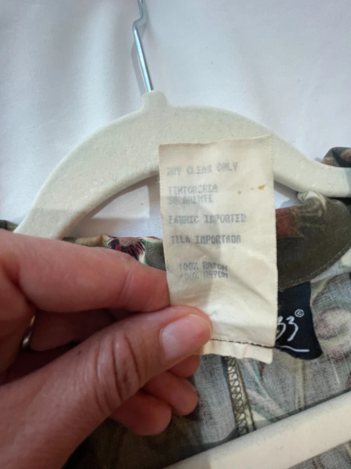 All That Jazz, long Olive Fall Floral, sleeveless dress, Sz. Medium, - Image 4 of 4