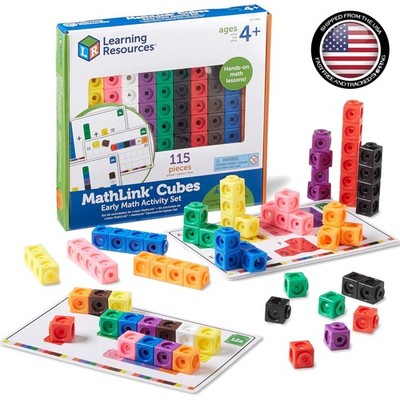Interactive 115-Piece MathLink Cube Set for Preschool & Kindergarten Learning