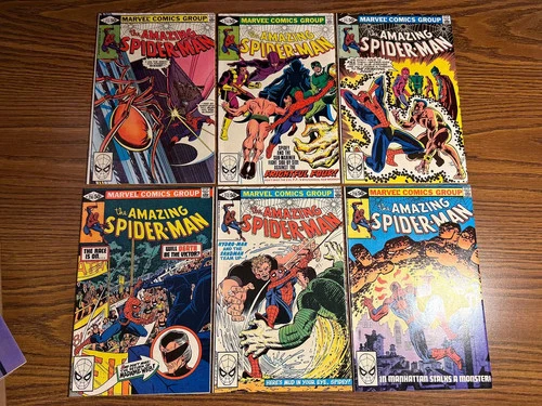 Amazing Spider-Man #213 thru 218 GROUP (6 Comics) Marvel 1981 Avg. FVF/VF-