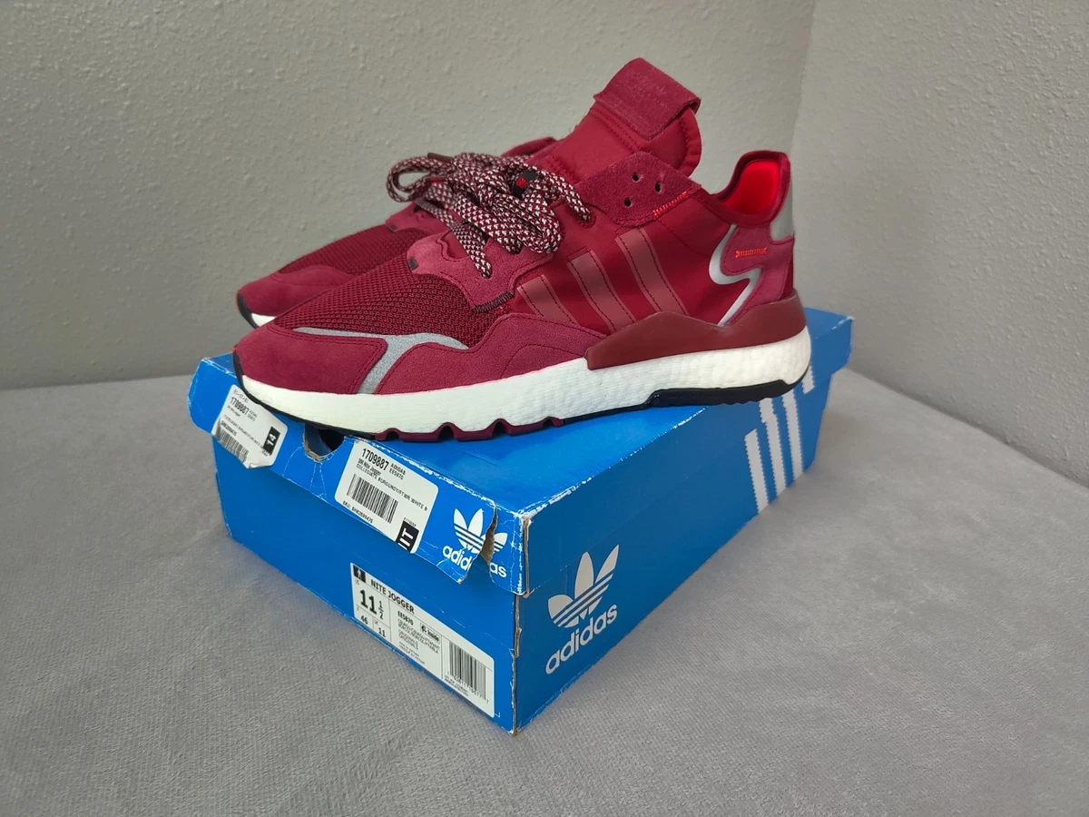 Size 11.5 - Adidas 3M Nite Jogger Maroon Men\'s Red Shoes EE5870 Reflective Night Adidas Sneaker Adidas Nite Jogger Rojas 3M NITE JOGGER EE5870 main image 3