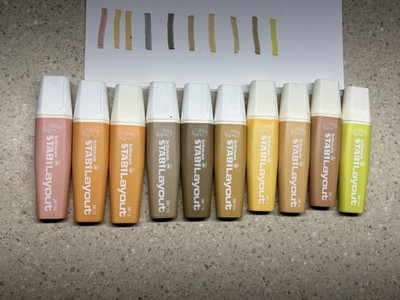 10 Vintage Schwan StabiloBoss Stabilo STABILayout Color Markers PENS work! Lot 2