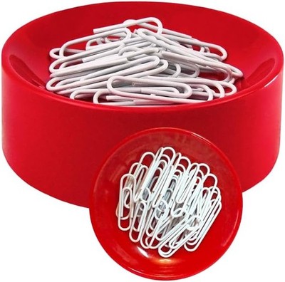 Clipwell Magnetic Paper Clip Holder Easy Toss & Pick-Up Holds Various Metal