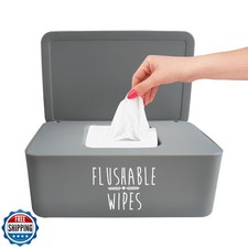Moorfowl Flushable Baby Wipes Dispenser for Bathroom, 7.28" L  4.80" W  2.7
