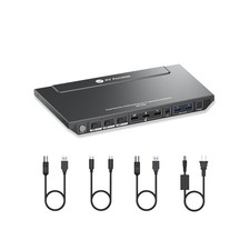 AV Access Docking Station KVM Switch 1 Laptop  2 Desktop PCs, Dual 4K 60Hz M...