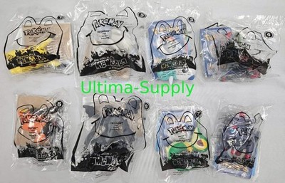 (8) Pokemon 2011 McDonalds Happy Meal BLACK & WHITE Toys & Trading Cards Set