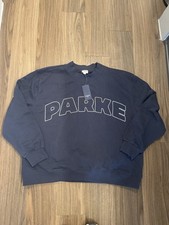 PARKE Navy Women's Pullover Sweatshirt Crew Neck Long Sleeve