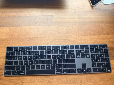 Used Apple Magic Keyboard with Numeric Keypad - Space Gray with box NO CHARGER