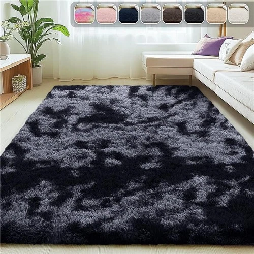 Modern Furry Shaggy Rugs Non slip Soft Fluffy Floor Mat Carpet for Bedroom