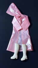 Sindy Summer Showers rain coat 1982 pink plastic 44101 fit 12" doll white boots