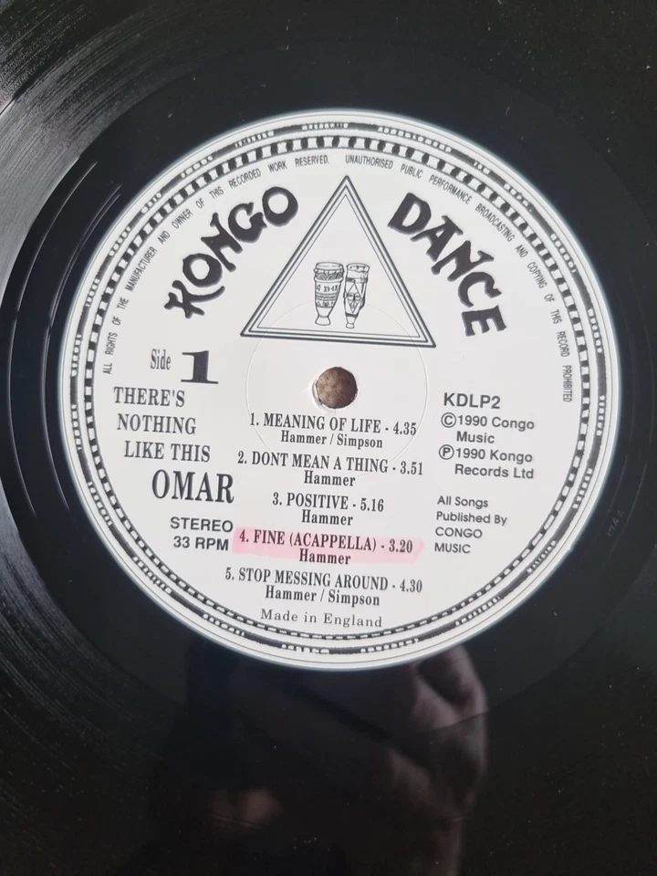 Omar - There's Nothing Like This Vinyl LP Kongo Dance Records UK 1990 - Image 4 of 4