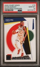 Kevin Durant 2020 Court Kings Maestros Sapphire #10 - Gem Mint 10! (PSA)
