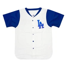Vtg NWOT Rare MLB Los Angeles Dodgers Apex One Big Logo White Jersey Mens Large