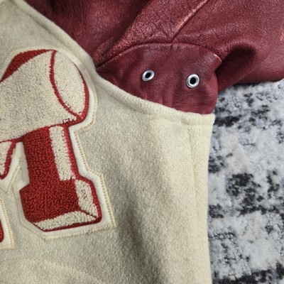 Vtg 1950s Holts Sporting Goods Letterman Varsity Jacket 34 Patched