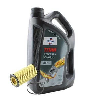 5L Fuchs TITAN SUPERSYN LL 5W40 Hengst Engine Oil Change Kit for A3 TT Eos Jetta