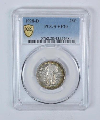 1928-D Standing Liberty Quarter VF20 PCGS Beautiful Tone *5909