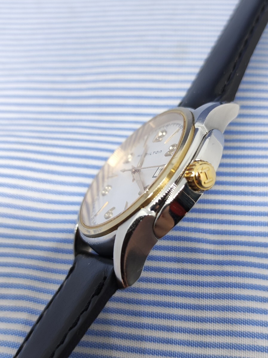 Hamilton Jazzmaster Gent Quartz Wristwatch Sapphire Crystal 34mm Serviced image 2