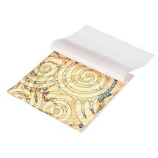 25 Pcs Variegated Gold Leaf Sheets 5.5" x 5.5", Spiral Lucky Clouds Gold