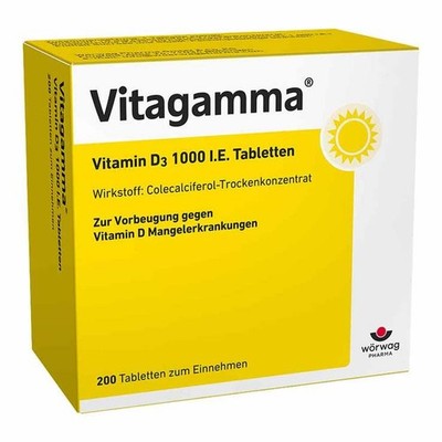 Vitagamma  D3 1.000 I.E. Vitamin D3 Tabletten · 200 St · PZN 10751049