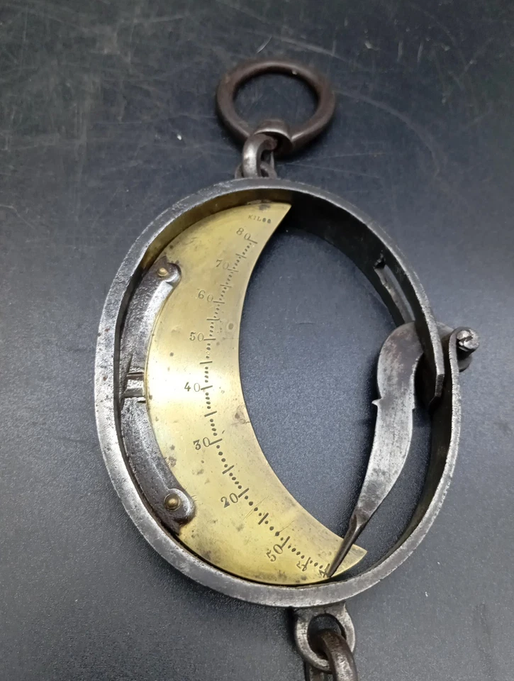 Ancien PESON du XIXe  80Kg FER FORGE Jacques Dubois Non Fonctionnel  - Photo 4/4