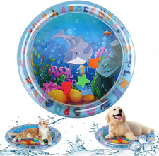 2 Pieces Upgraded Thickened Cat Water Mat,Water Sensory Play Mat with Fish  Int