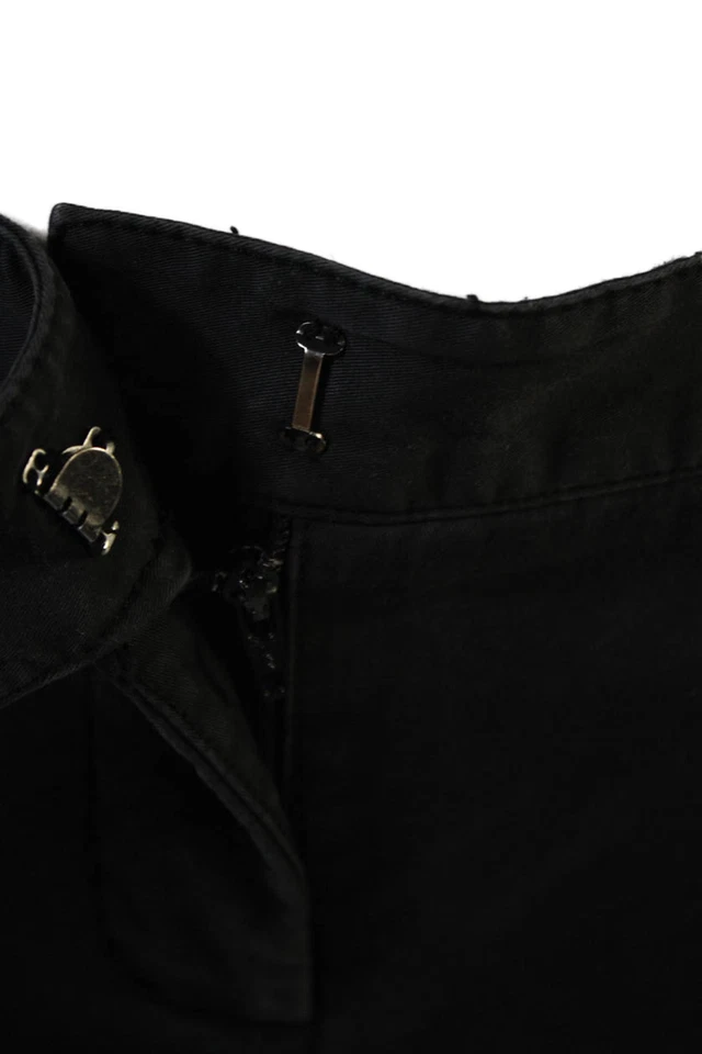 Pantalones recortados al tobillo Robert Rodriguez Black Label para mujer negros botones militares talla 2 Foto 4 de 4