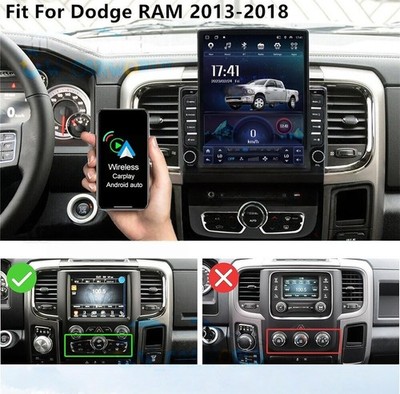 2+64G For Dodge Ram 13-18 Android 15 Carplay Car Stereo Radio GPS Navi Wifi SWC