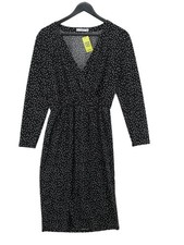 Mango Wrap Midi Dress S in Black