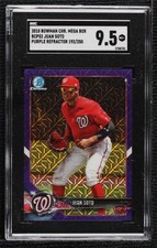 2018 Bowman Mega Box Purple Mojo Refractor 103/250 Juan Soto SGC 9.5 Mint+ 4nb