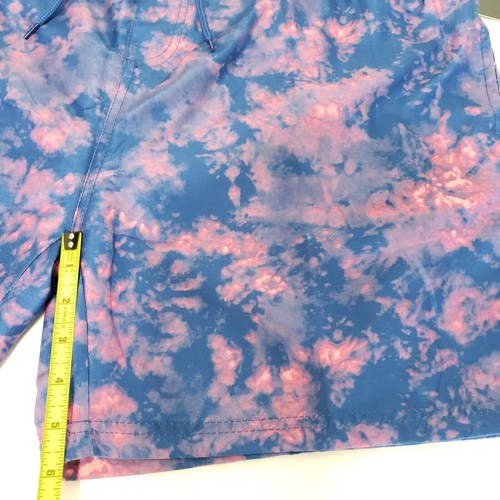 NEW! Burnside Men's SIZE 2XL Board Shorts Swim Trunks Blue Pink Tie Dye Splatter - Picture 8 of 11