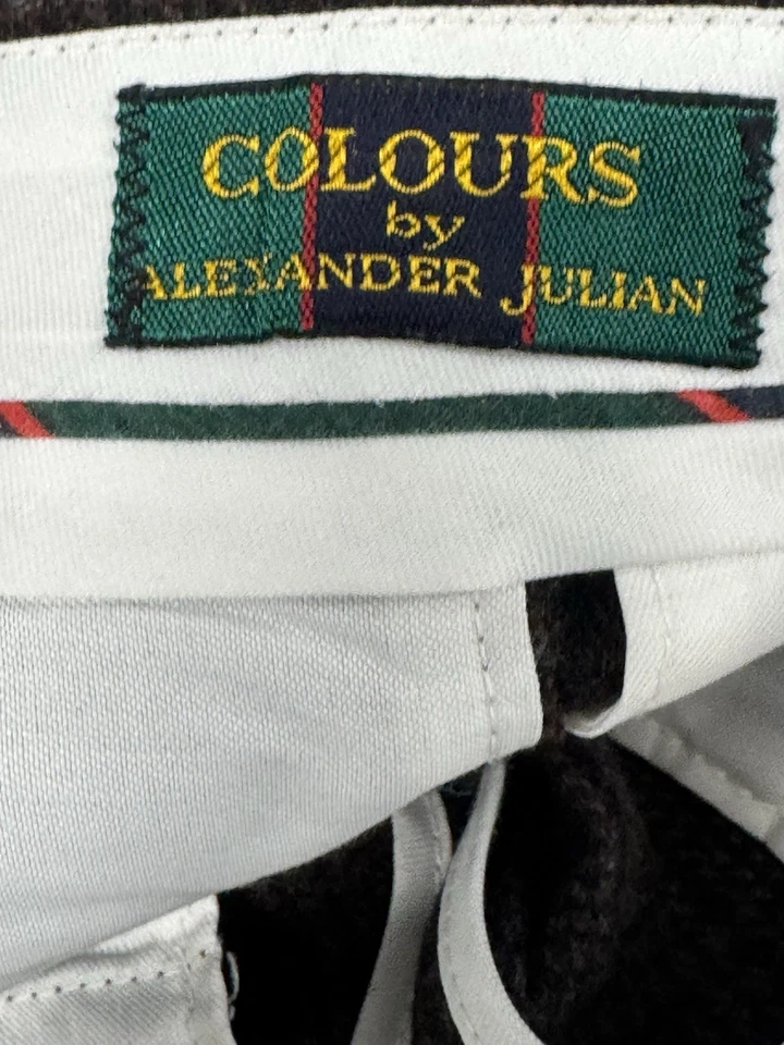 Pantalones de vestir Alexander Julian Colores para hombre 32X28 tweed dinero antiguo mezcla de lana puño Foto 3 de 4