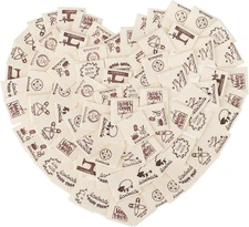 100 Pcs Crochet Tags for Handmade Items, Handmade with Love Labels Clothing Tags