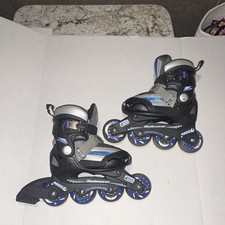 Bladerunner Phaser Youth Size 11-1 Adjustable Inline Skates Black Blue