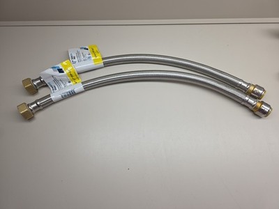 (2) NEW SharkBite Max 3/4''x1'' FIP-24'' Braided Stainless Steel Hose UR3086FX2