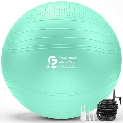 Gruper Yoga Ball, Extra Thick Non Slip Exercise Ball for Workout, Birthing, B...