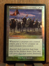 MTG✨ Cathars' Crusade ( FOIL Retro Frame ) Innistrad Remastered NEAR MINT💕