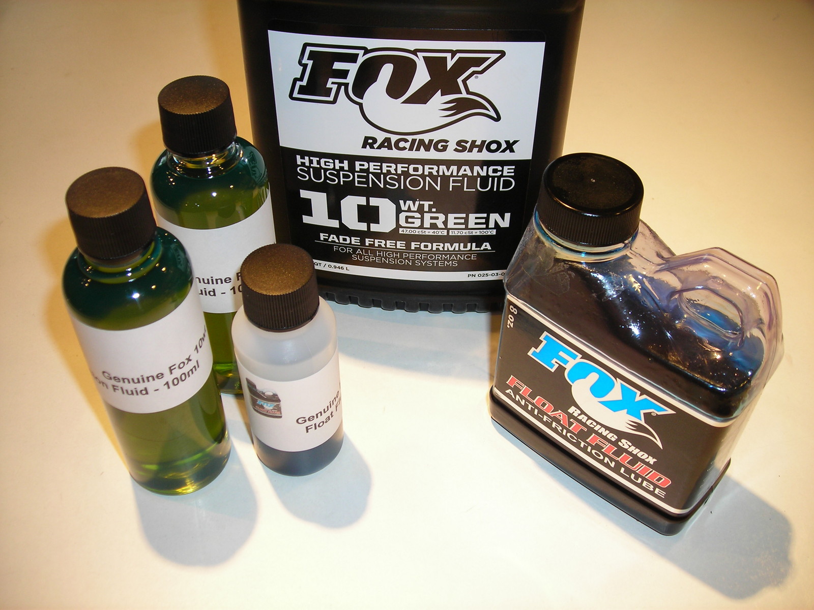 Fox Racing Shox Suspension Oils Service Kits (Green, Red, Gold