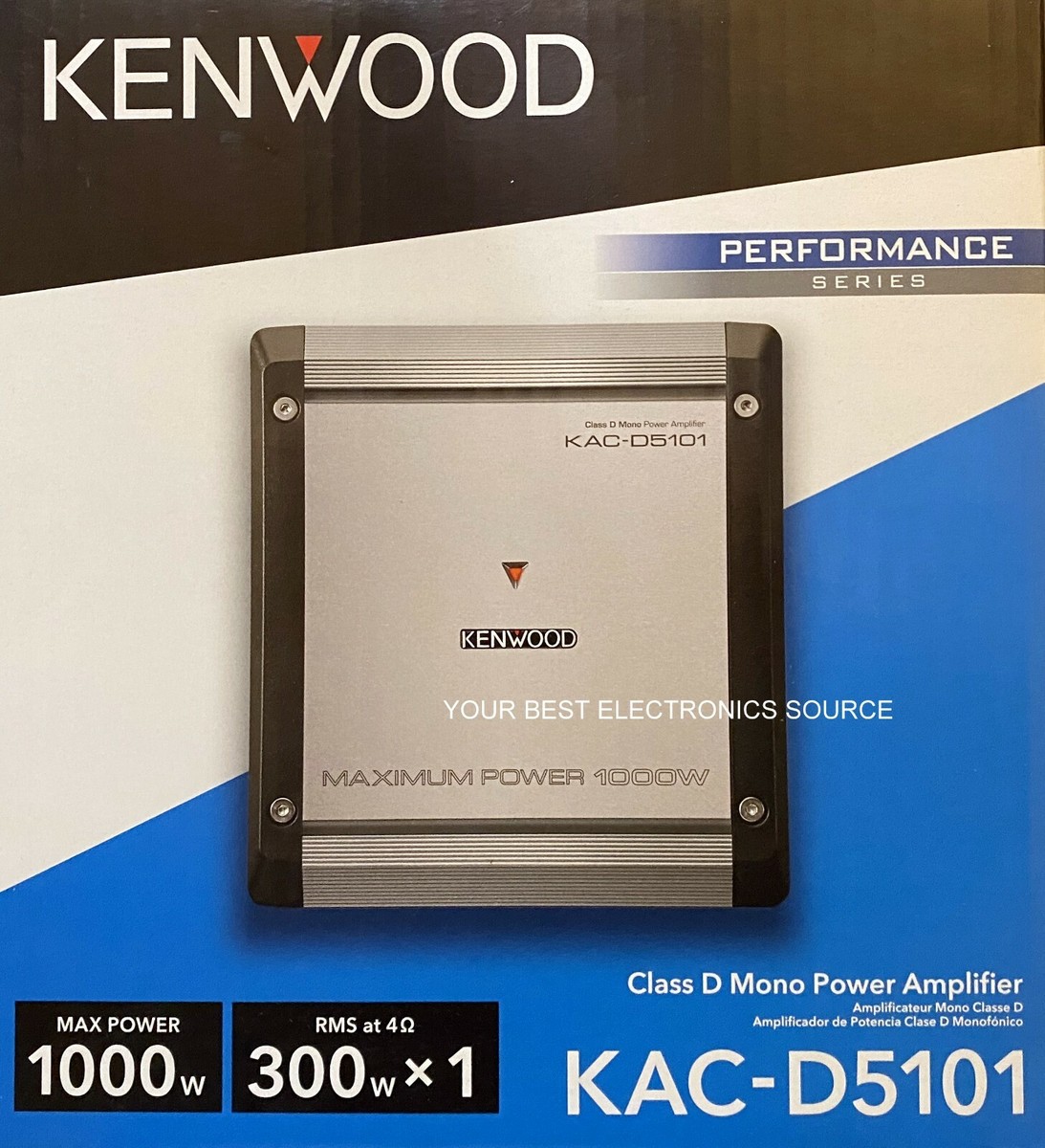Amplificatore Auto Kenwood KAC-D5101 - 1000W Max Monoblocco Classe D Per Subwoofer - Foto 3