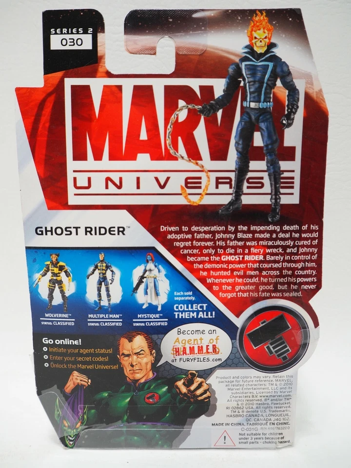 Marvel Universe Ghost Rider 3.75" NUEVO Hasbro 2010 Figura de Acción Serie 2 #030 Foto 2 de 2