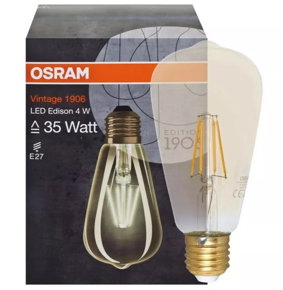 Osram Vintage 1906 LED Edison 4W 35 Watt E27 Bulb BNIB |