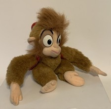 Vintage Disney Aladdin Abu Monkey Vest Hat 10" Plush Stuffed Doll Toy Mattel