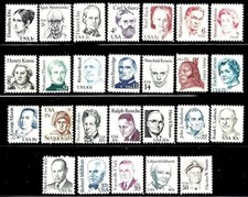 US, #1844-69 Great Americans, first set, 26v, MNH