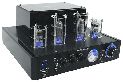 Rockville BluTube LED Tube Amplifier Receiver For Q Acoustics 3020i Speakers
