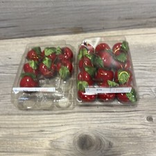 17 Miniture Plastic Apple Ornaments 7/8" each