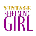 Vintage Sheet Music Girl
