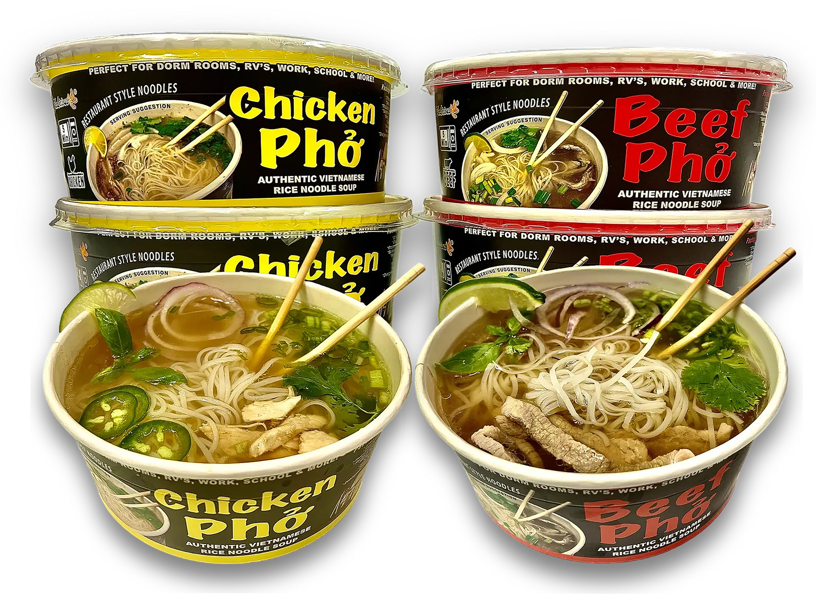 Instant Pho PhoLicious Brand, Vietnamese Rice Noodle Soup, C