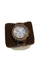 Michael Kors Rose Gold Watch Women Crystal Accent Bezel Fashion Luxury Watch
