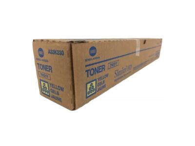 Yellow Toner Cartridge for Konica Minolta A33K230 bizhub C224, bizhub C224e, biz